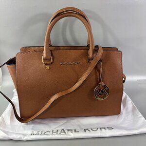 MICHAEL Michael Kors Selma Large Saffiano Leather Satchel
